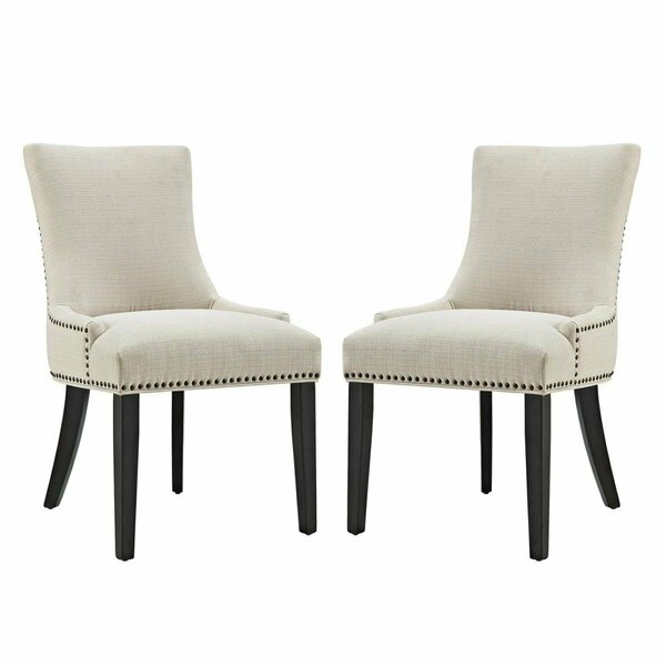 Modway Furniture 36 H x 25 W x 22 L in. Marquis Dining Side Chair Fabric, Beige, 2PK EEI-2746-BEI-SET